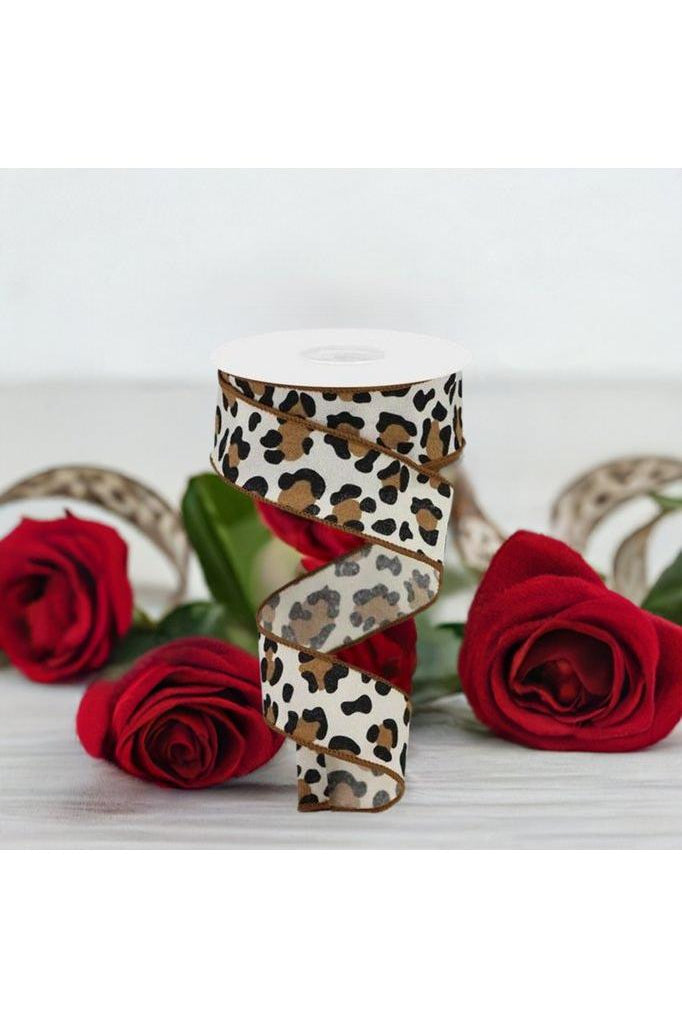 Shop For 1.5" Fuzzy Leopard Print Ribbon: Natural (10 Yards) RGB140618