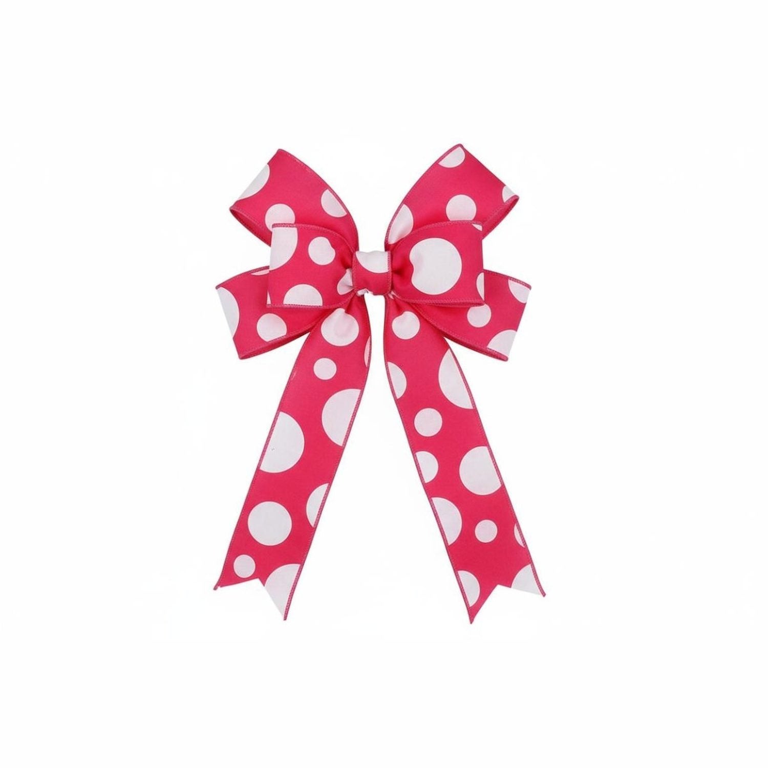 Shop For 1.5" Giant Three Size Polka Dot Ribbon: Hot Pink & White (10 Yards)