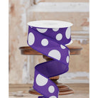 Shop For 1.5" Giant Three Size Polka Dot Ribbon: Purple (10 Yards)