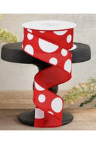 Shop For 1.5" Giant Three Size Polka Dot Ribbon: Red & White (10 Yards)