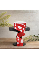 Shop For 1.5" Giant Three Size Polka Dot Ribbon: Red & White (10 Yards)