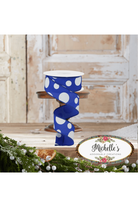 Shop For 1.5" Giant Three Size Polka Dot Ribbon: Royal Blue & White (10 Yards)
