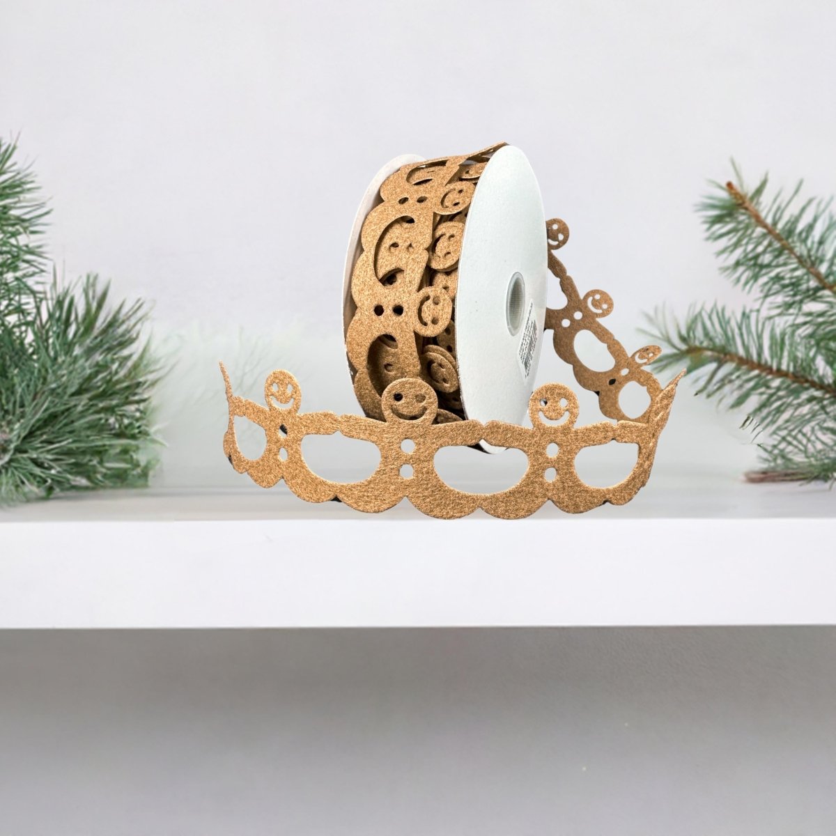 Shop For 1.5" Gingerbread Man Shaped Ribbon: Brown (10 Yards)