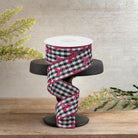 Shop For 1.5" Gingham Cancer Ribbon: Black (10 Yards)