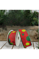 Shop For 1.5" Glitter Dots Red Ribbon: Green and Lime (10 Yards)