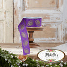 Shop For 1.5" Glitter Football Ribbon: Purple/Gold (100 Feet)