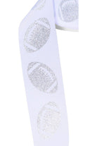 Shop For 1.5" Glitter Football Ribbon: White/Silver (100 Feet)