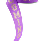 Shop For 1.5" Glitter Homecoming Ribbon: Purple/Gold (100 Feet)