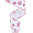 Shop For 1.5" Glitter Polka Dot Ribbon: White (10 Yards)