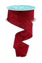 Shop For 1.5" Glitter Swirl Ribbon: Red (10 Yards)