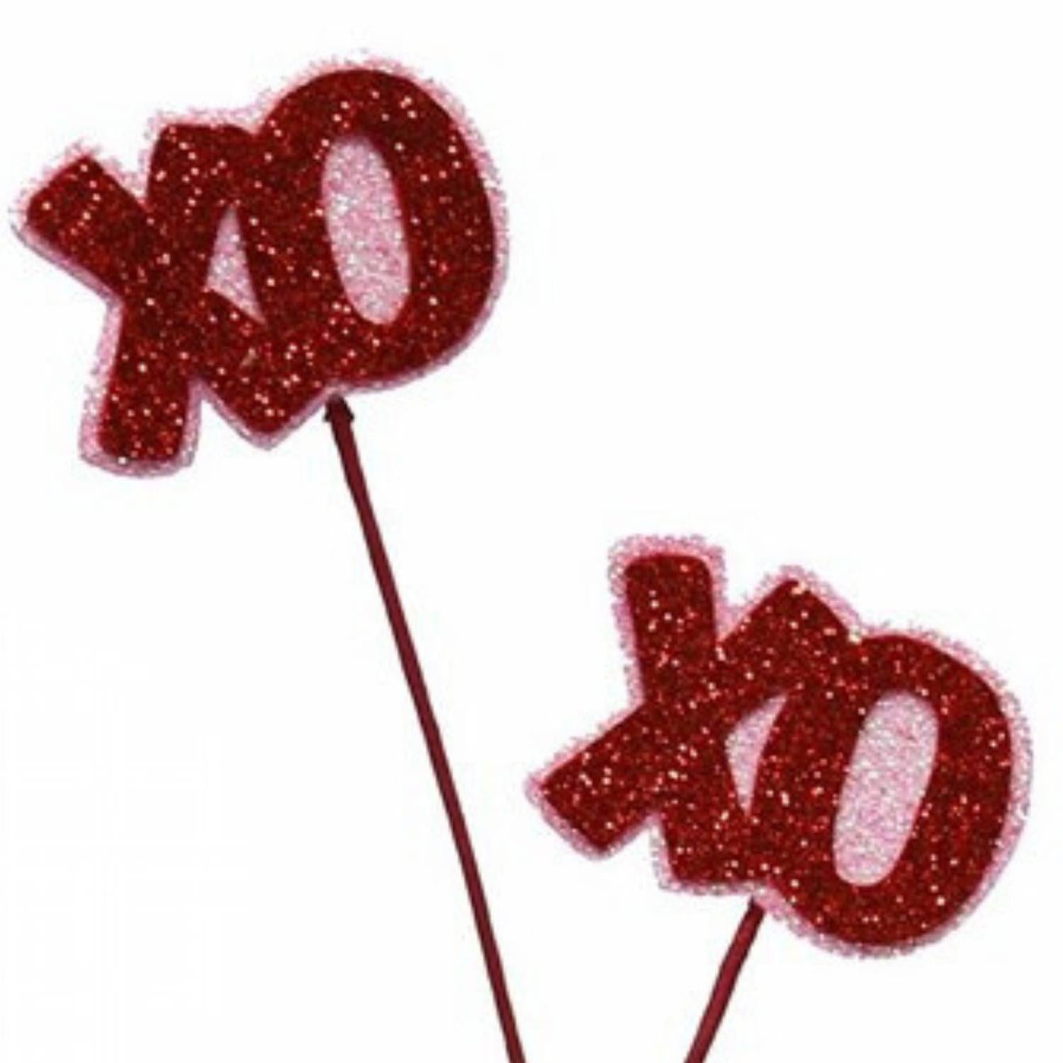15" Glitter XOXO Pick (2 Asst)