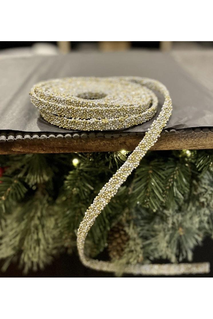 Shop For 15' Gold Beaded Garland