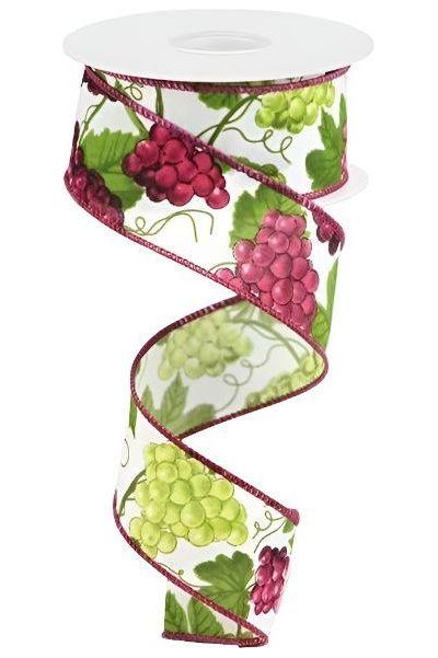 Shop For 1.5" Grapes on Royal: White (10 Yards) at Michelle's aDOORable Creations