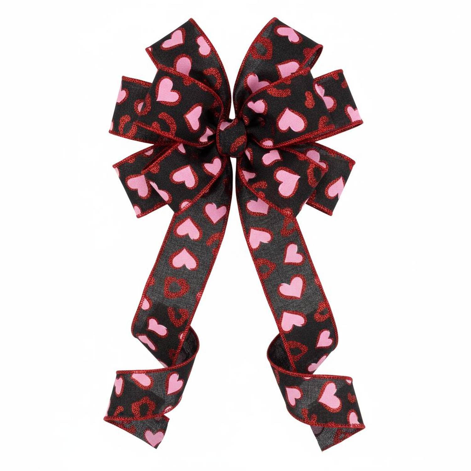 Shop For 1.5" Heart Leopard Spots Ribbon: Black (10 Yard)