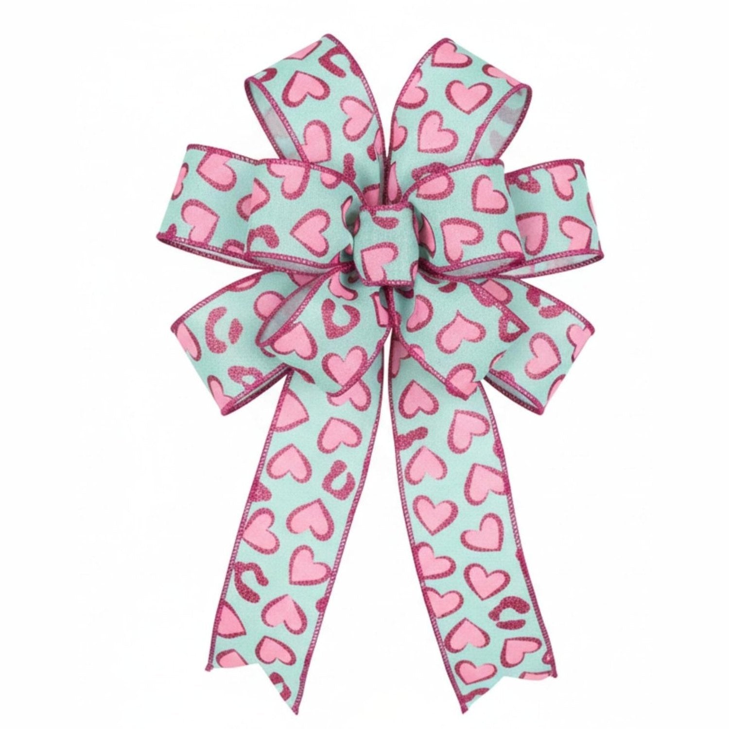 Shop For 1.5" Heart Leopard Spots Ribbon: Mint Green (10 Yard)
