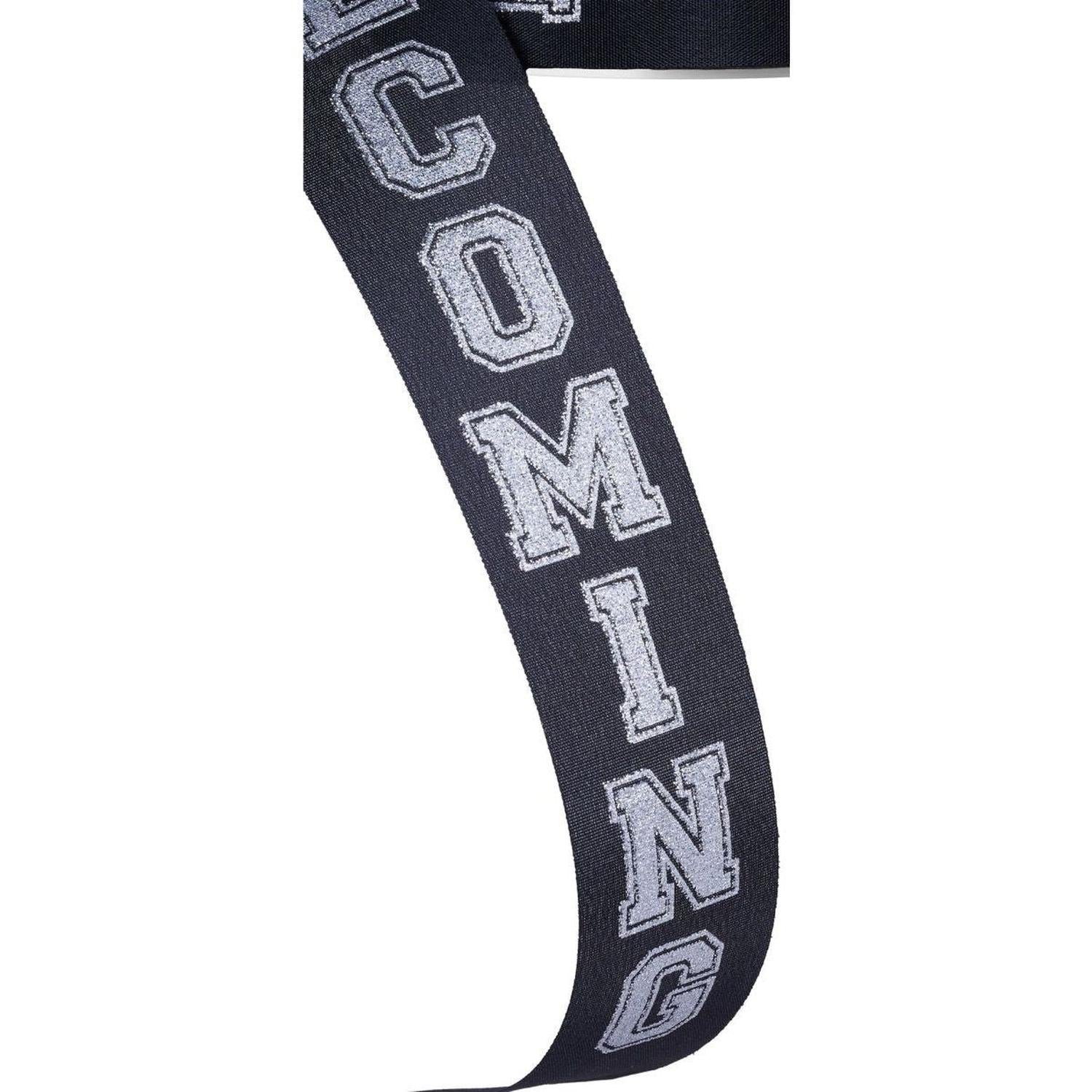 1.5" Homecoming Ribbon: Black/Silver (100 Feet)