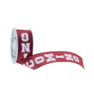 Shop For 1.5" Homecoming Ribbon: Maroon/White (100 Feet)