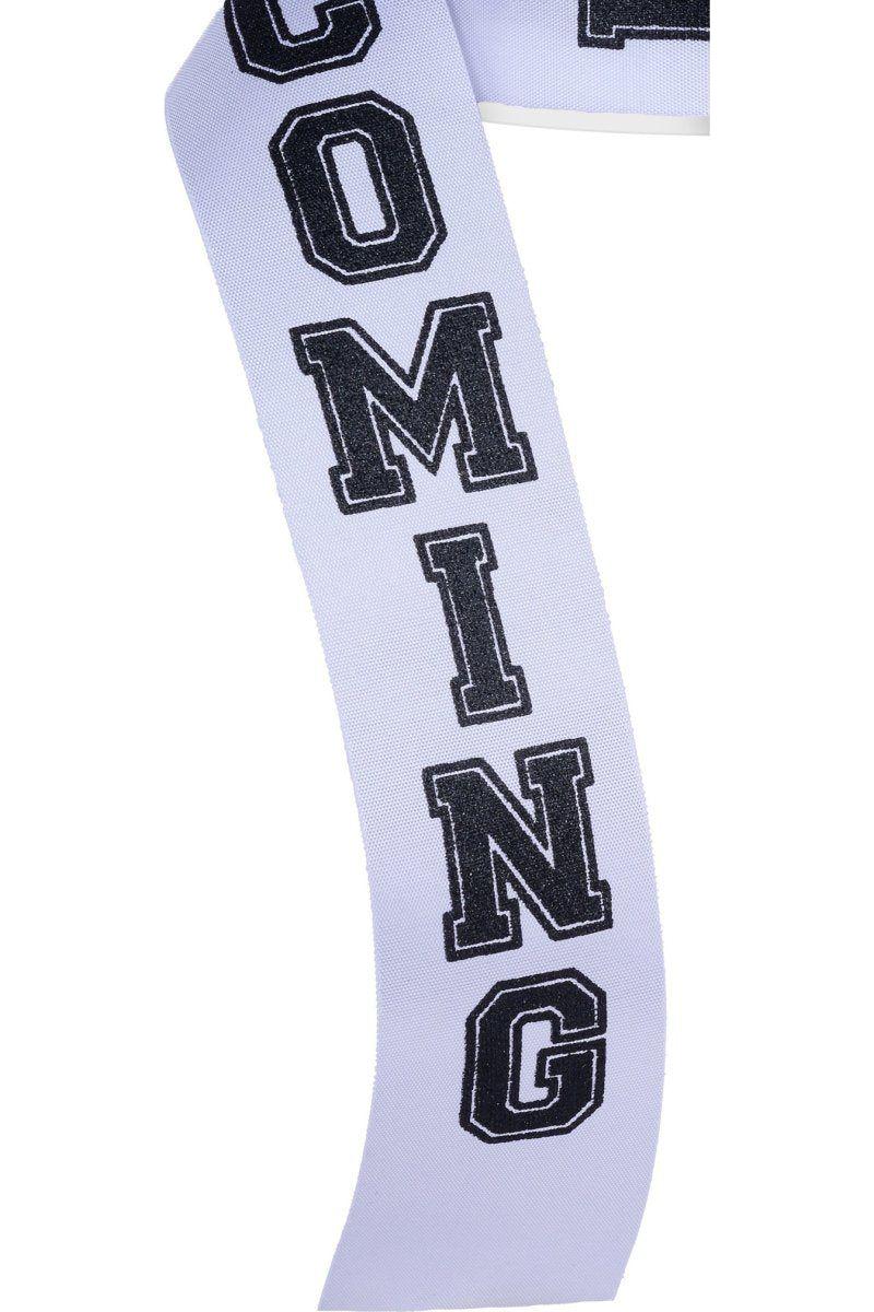 Shop For 1.5" Homecoming Ribbon: White/Black (100 Feet)