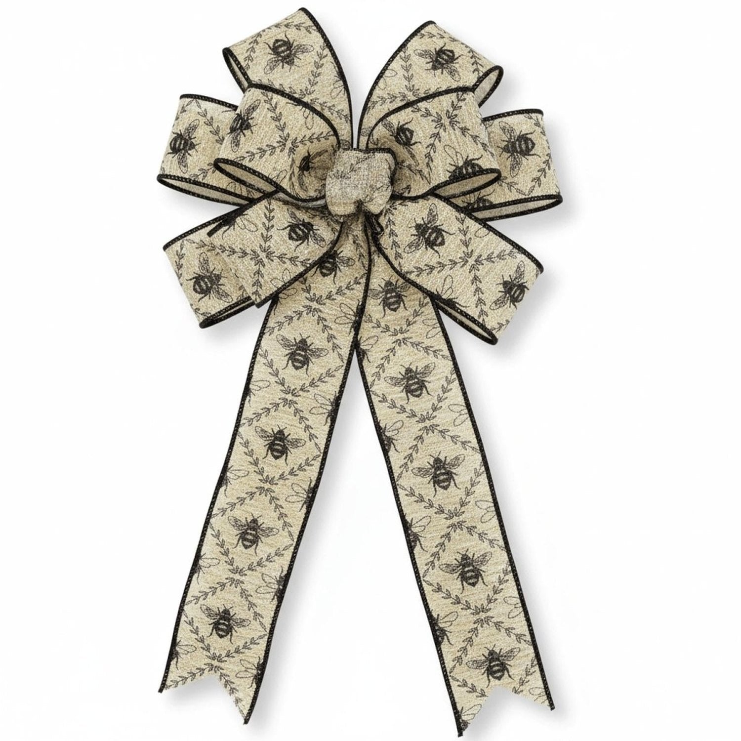 Shop For 1.5" Honey Bee Trellis On Metallic Ribbon: Gold (10 Yards)