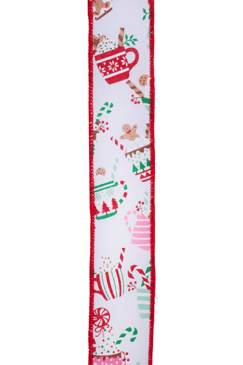 Shop For 1.5" Hot Cocoa Mugs Ribbon: White (10 Yards)