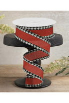 Shop For 1.5" Houndstooth Edge Ribbon: Red, Black, White (10 Yards)