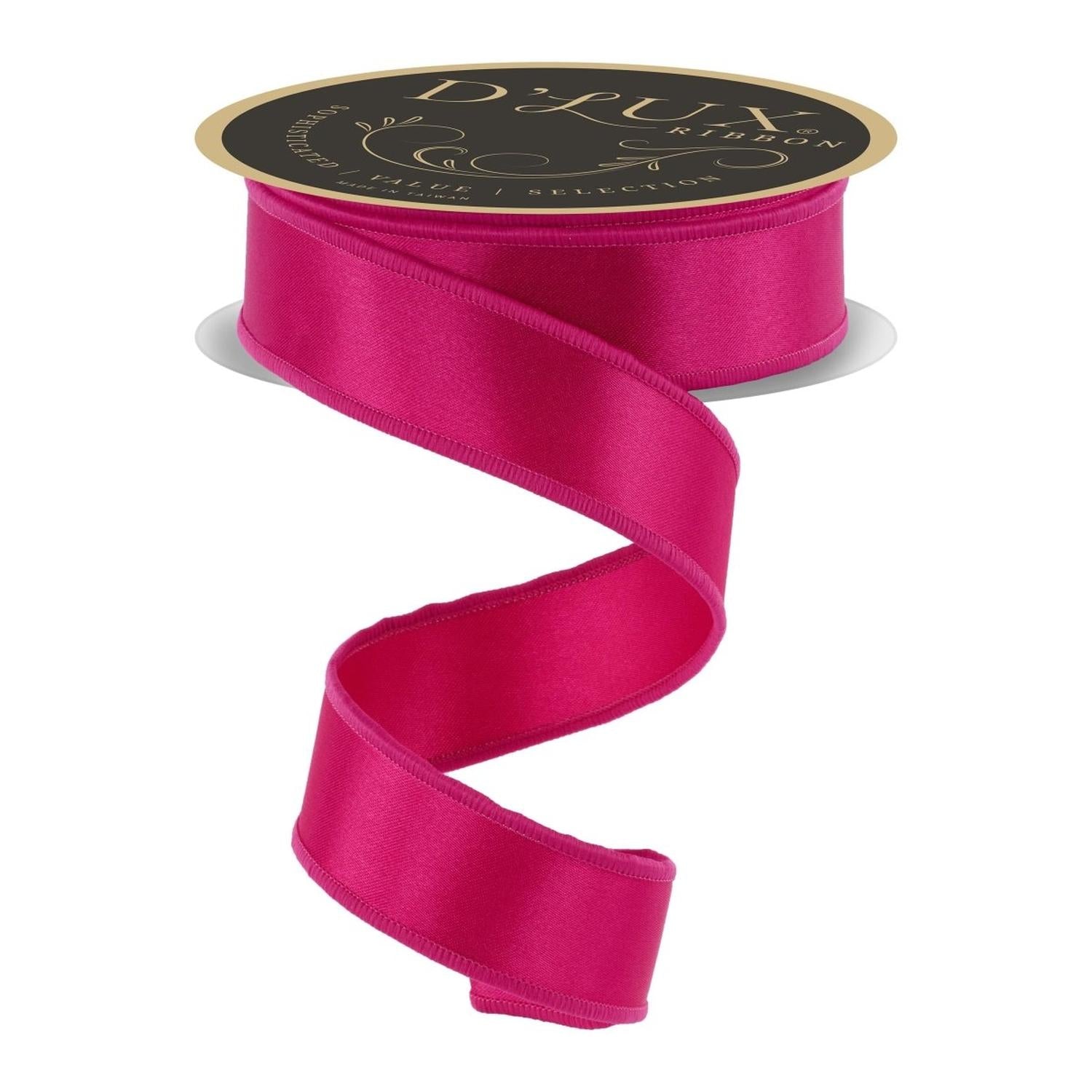 1.5 in Satin Fused Ribbon: Hot Pink (10 Yards)