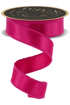 Shop For 1.5 in Satin Fused Ribbon: Hot Pink (10 Yards)