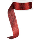 Shop For 1.5 inch Glitter on Metallic Ribbon: Red (25 Yards)
