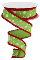 Shop For 1.5" Irregular Dots Drift Ribbon: Lime (10 Yards)