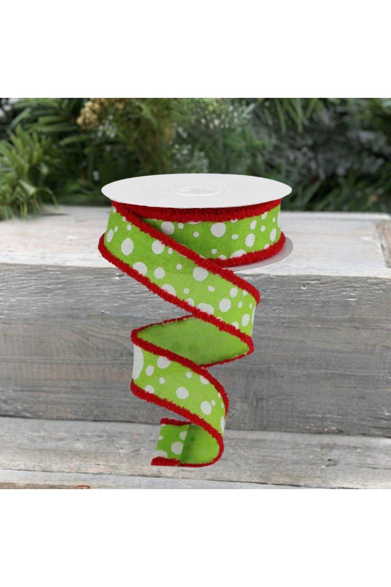 Shop For 1.5" Irregular Dots Drift Ribbon: Lime (10 Yards)