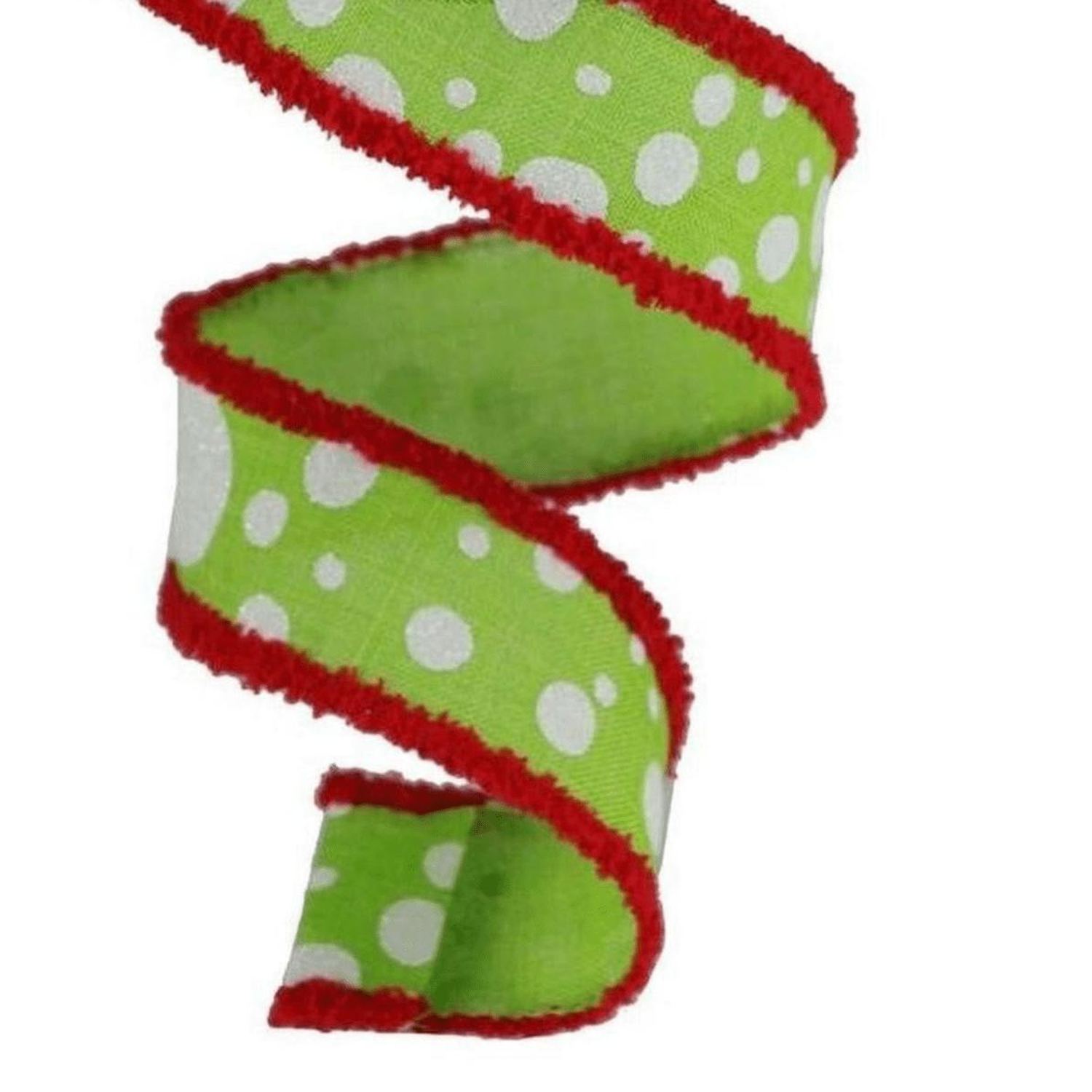 Shop For 1.5" Irregular Dots Drift Ribbon: Lime (10 Yards)
