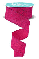 Shop For 1.5" Irregular Spotted Glitter Ribbon: Fuchsia (10 Yards)