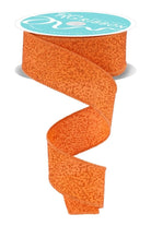 Shop For 1.5" Irregular Spotted Glitter Ribbon: Orange (10 Yards)