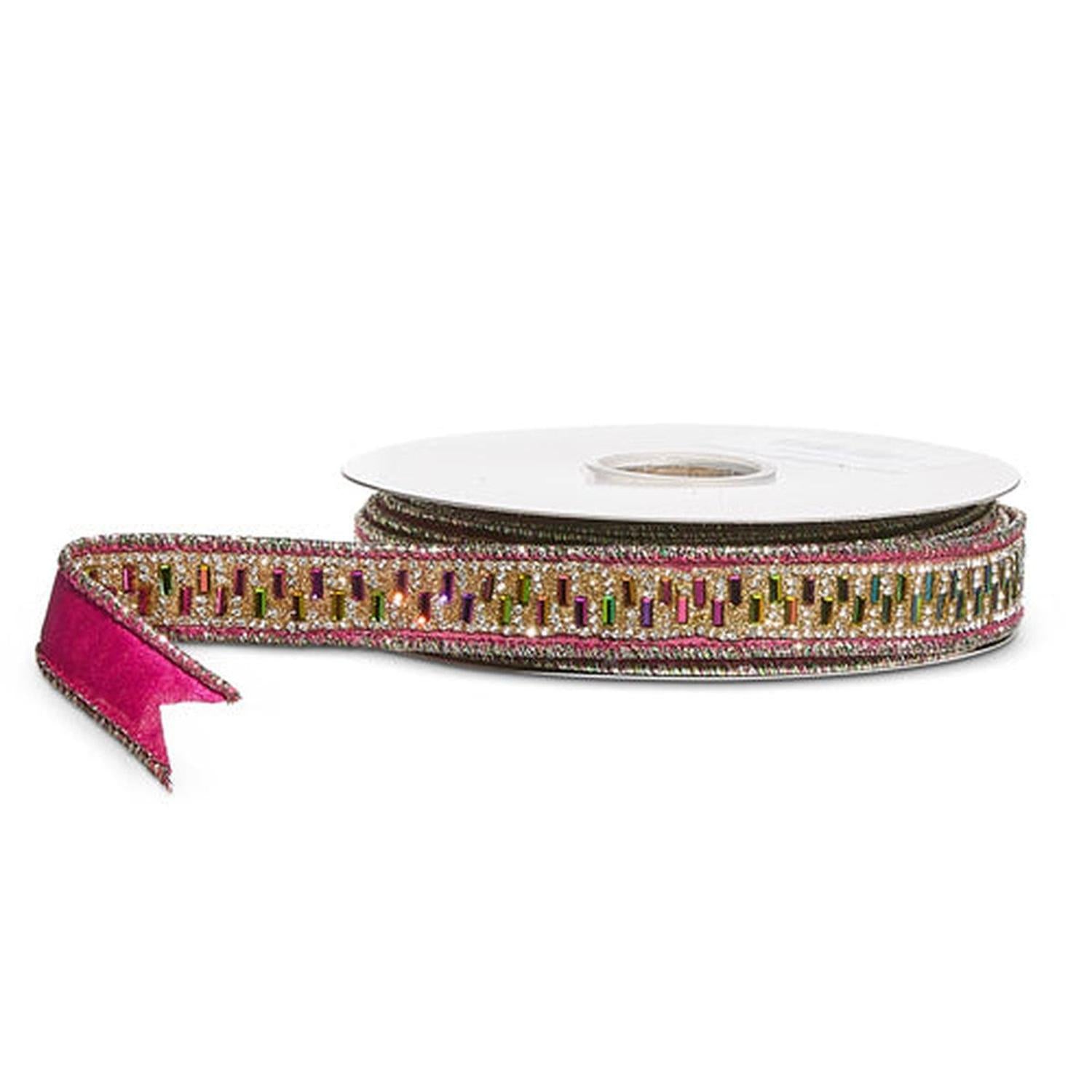 Shop For 1.5" Jeweled Metallic Wired Ribbon (5 Yards)