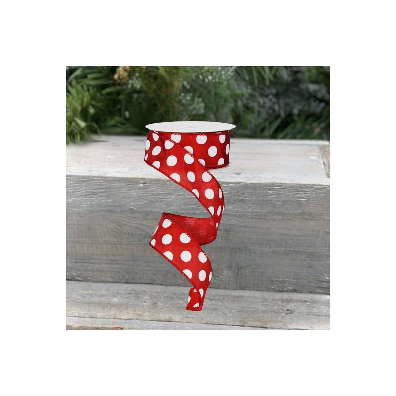 Shop For 1.5" Large Polka Dot Ribbon: Red/White (10 Yards)