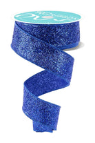 Shop For 1.5" Laser Glitter Ribbon: Royal Blue (10 Yards)