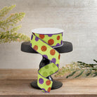 Shop For 1.5" Lime Green Ribbon with Multi Glitter Dots