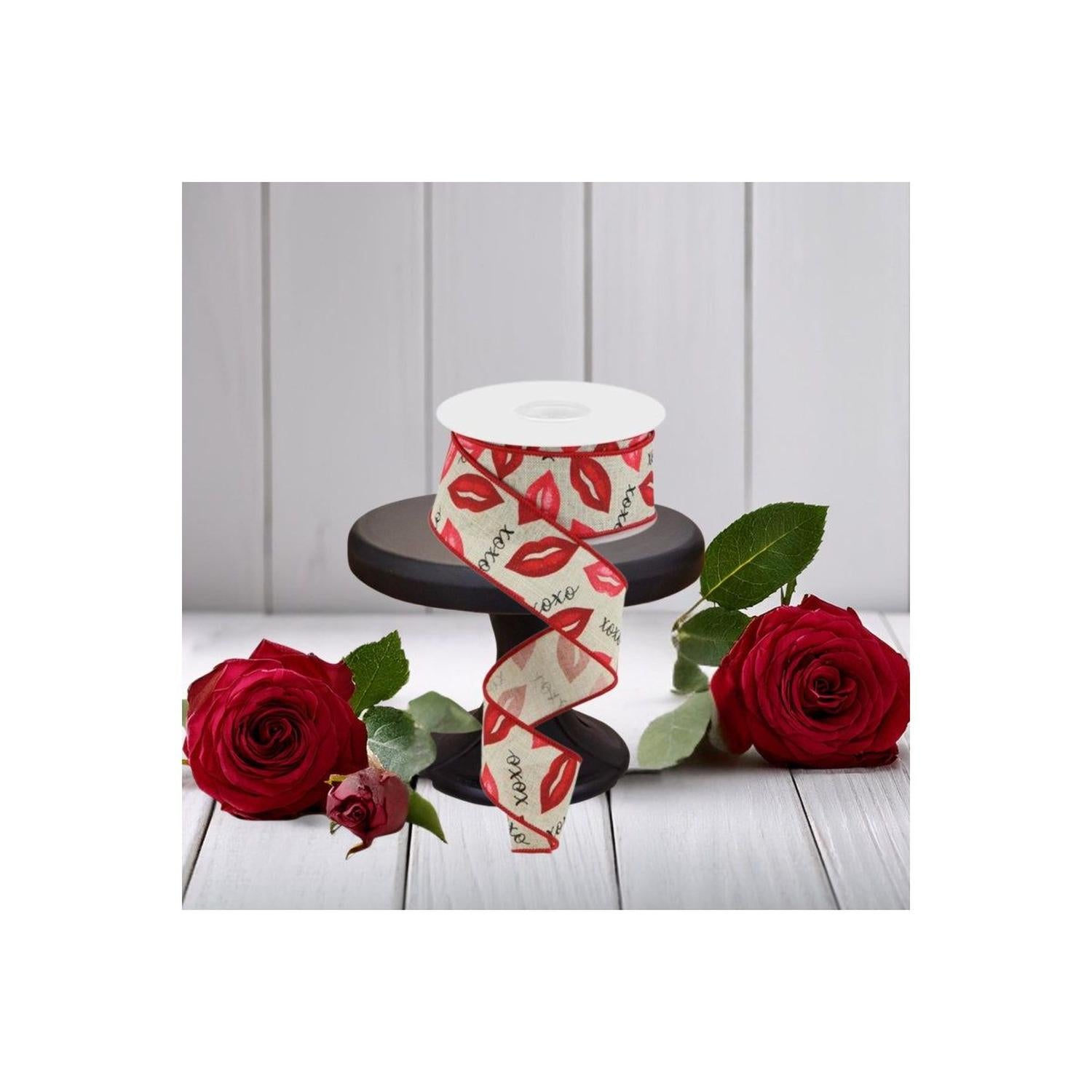 Shop For 1.5" Lips XOXO Burlap Ribbon: Natural (10 Yard)