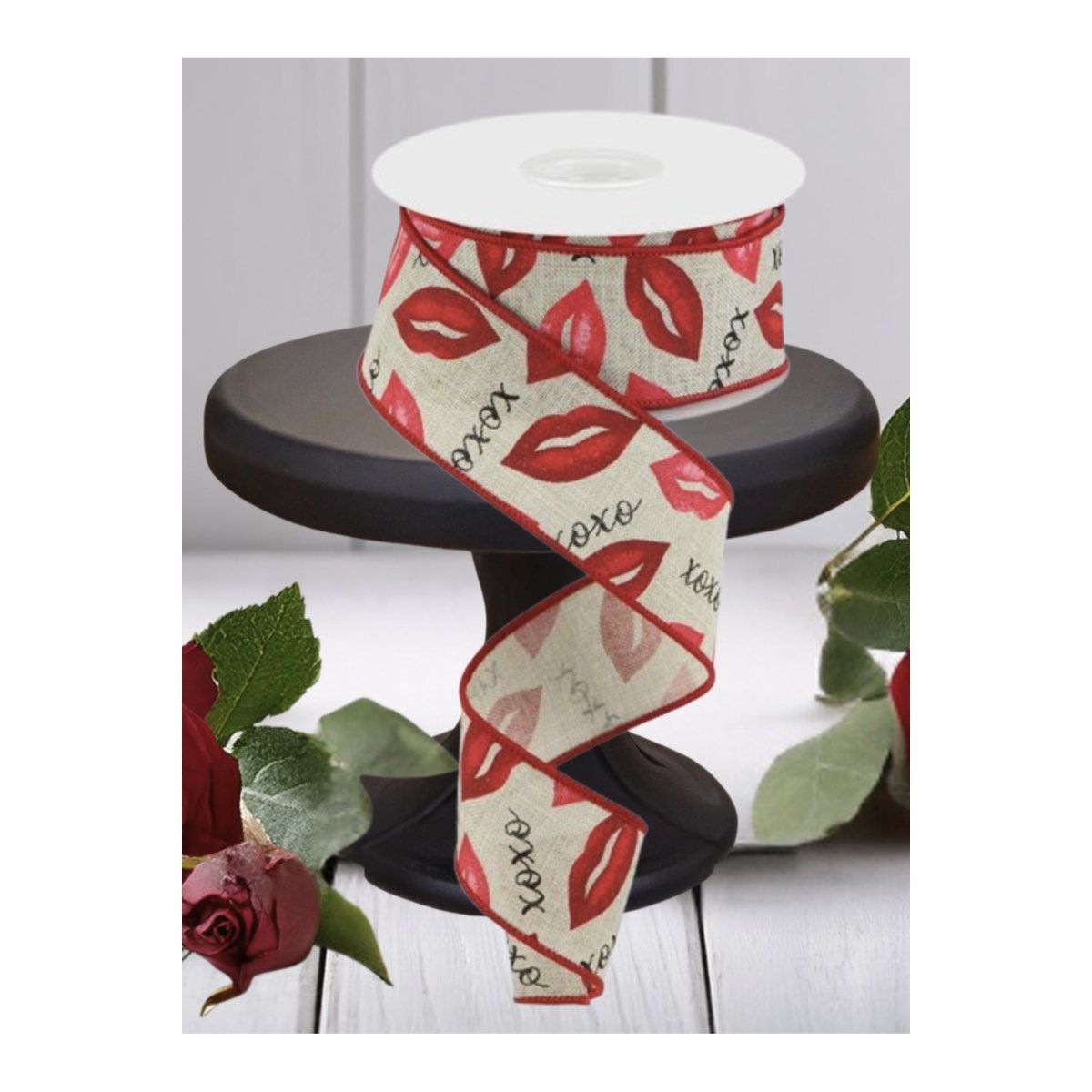 Shop For 1.5" Lips XOXO Burlap Ribbon: Natural (10 Yard)
