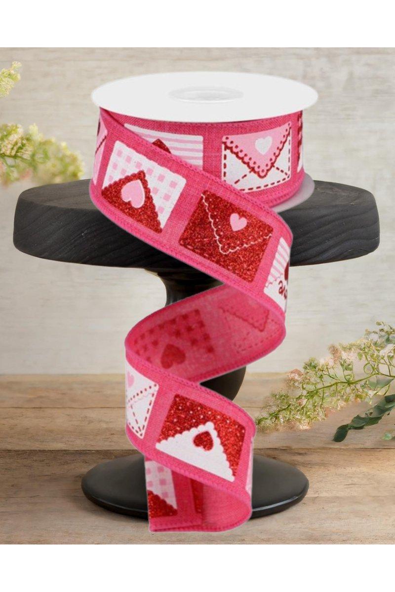 Shop For 1.5" Love Letters Royal Ribbon: Hot Pink (10 Yards)