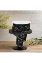 Shop For 1.5" Mardi Gras Pattern Ribbon: Black (10 Yards)