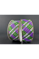 Shop For 1.5" Mardi Gras Plaid Ribbon: Purple, Gold, Green (10 Yards) at Michelle's aDOORable Creations