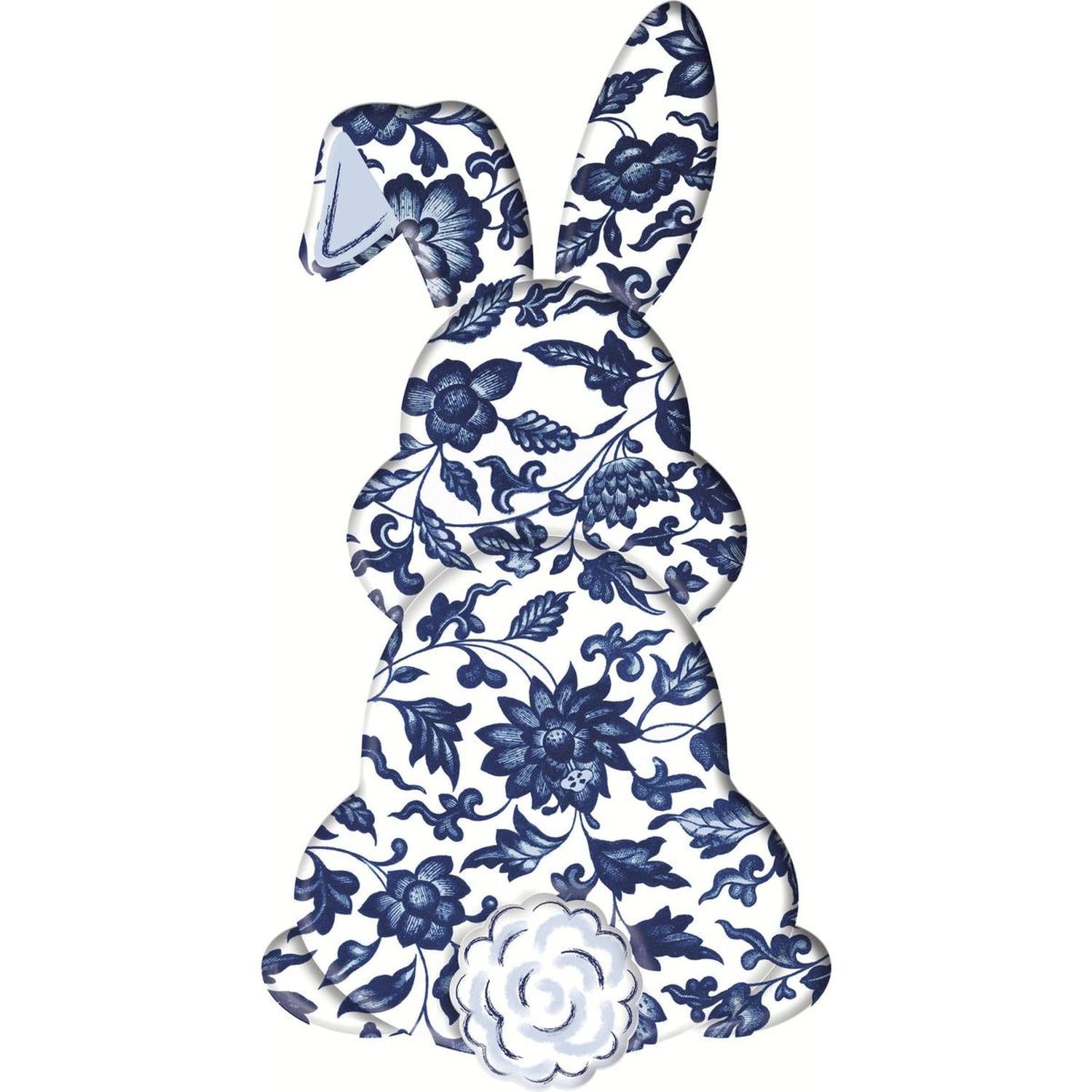 Shop For 15" Metal Bunny Bottom: Chinoiserie Floral
