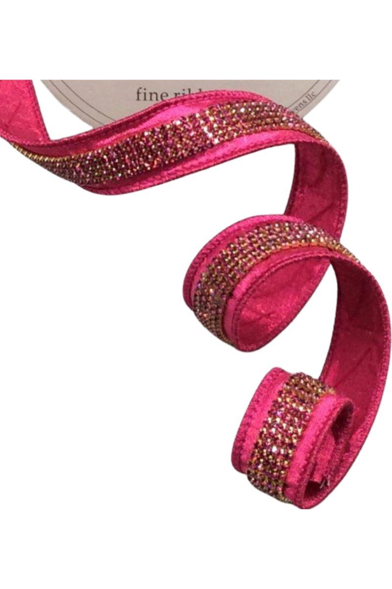 Shop For 1.5" Metallic Dupion Duchess Jewel Ribbon: Hot Pink (5 Yards)