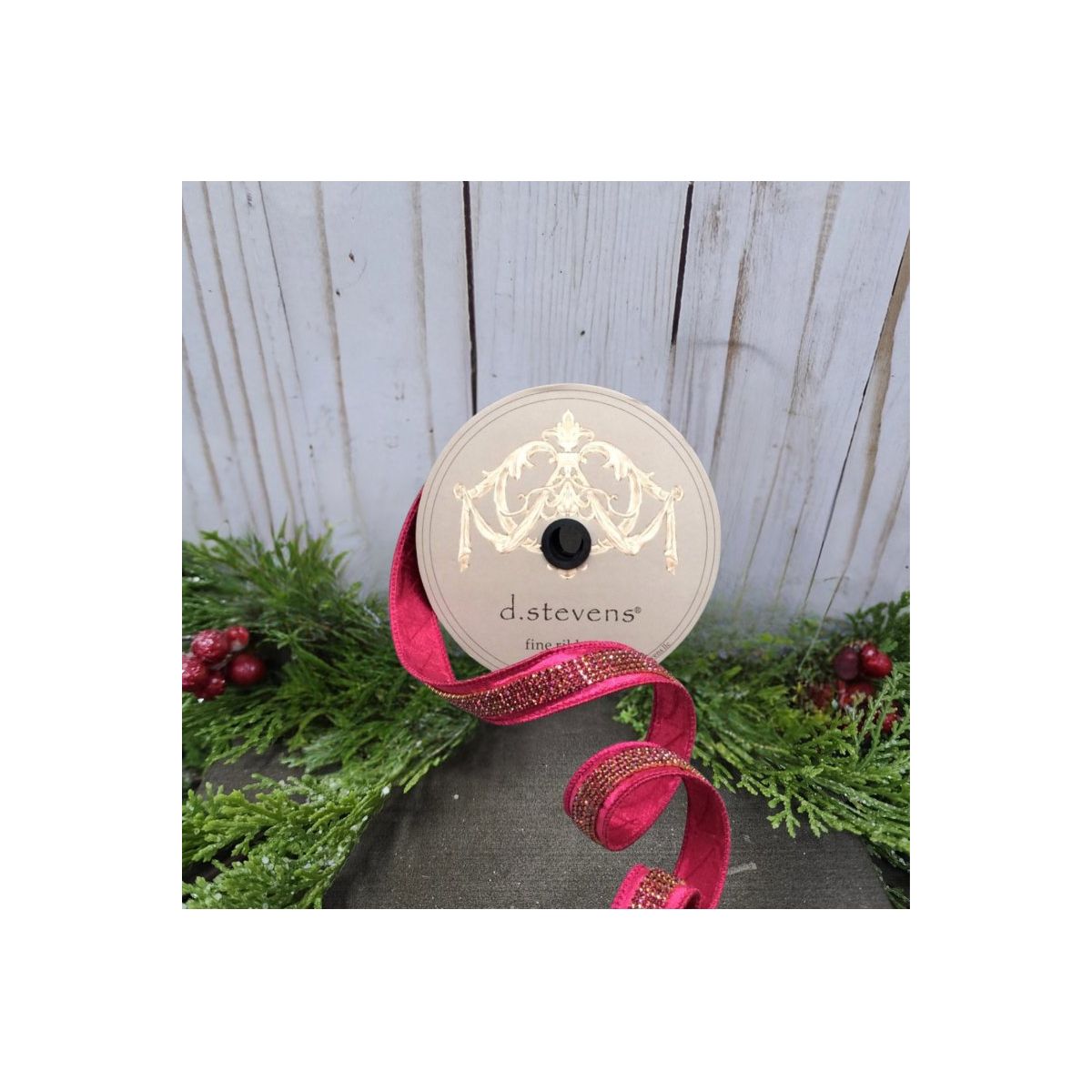 Shop For 1.5" Metallic Dupion Duchess Jewel Ribbon: Hot Pink (5 Yards)