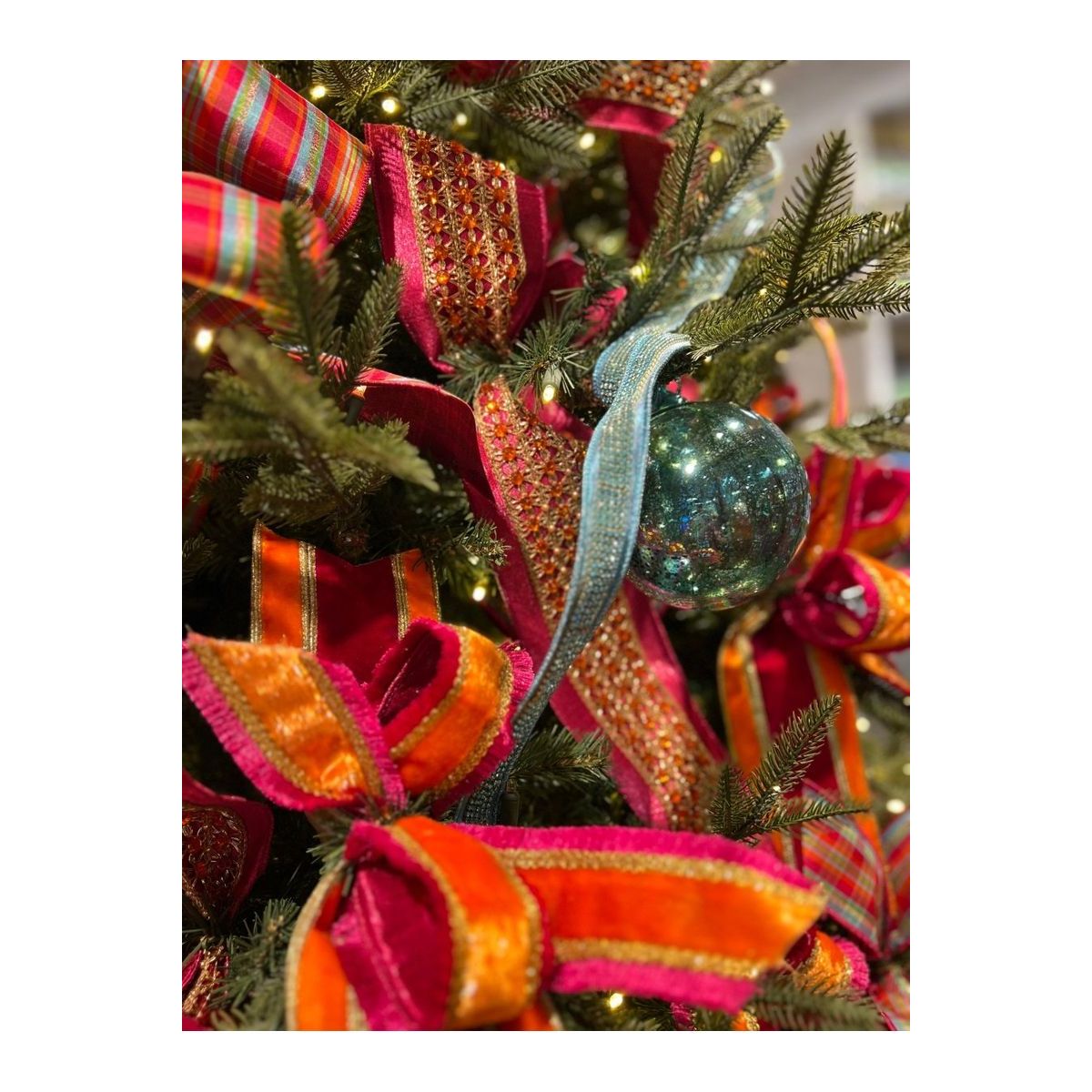 Shop For 1.5" Metallic Dupion Duchess Jewel Ribbon: Hot Pink/Orange (10 Yards) at Michelle's aDOORable Creations