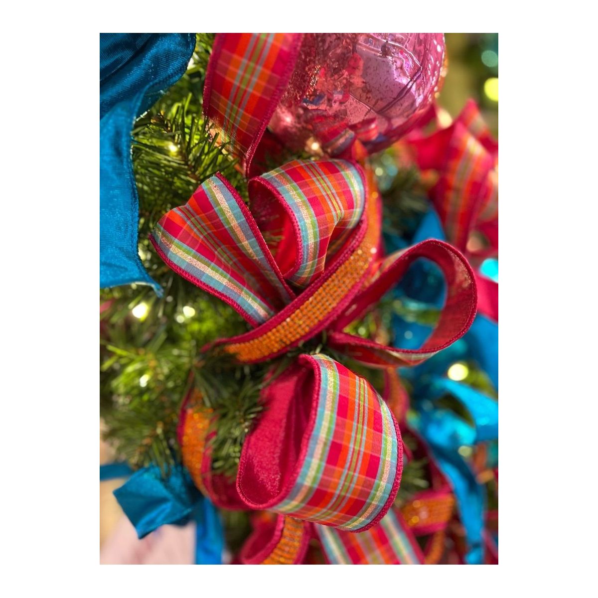 Shop For 1.5" Metallic Dupion Duchess Jewel Ribbon: Hot Pink/Orange (10 Yards) at Michelle's aDOORable Creations