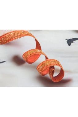 Shop For 1.5" Metallic Dupion Duchess Jewel Ribbon: Orange (10 Yards) at Michelle's aDOORable Creations