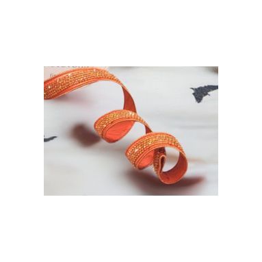 Shop For 1.5" Metallic Dupion Duchess Jewel Ribbon: Orange (10 Yards) at Michelle's aDOORable Creations