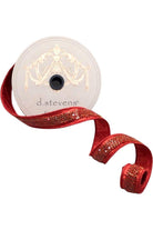 Shop For 1.5" Metallic Dupion Duchess Jewel Ribbon: Red (5 Yards)